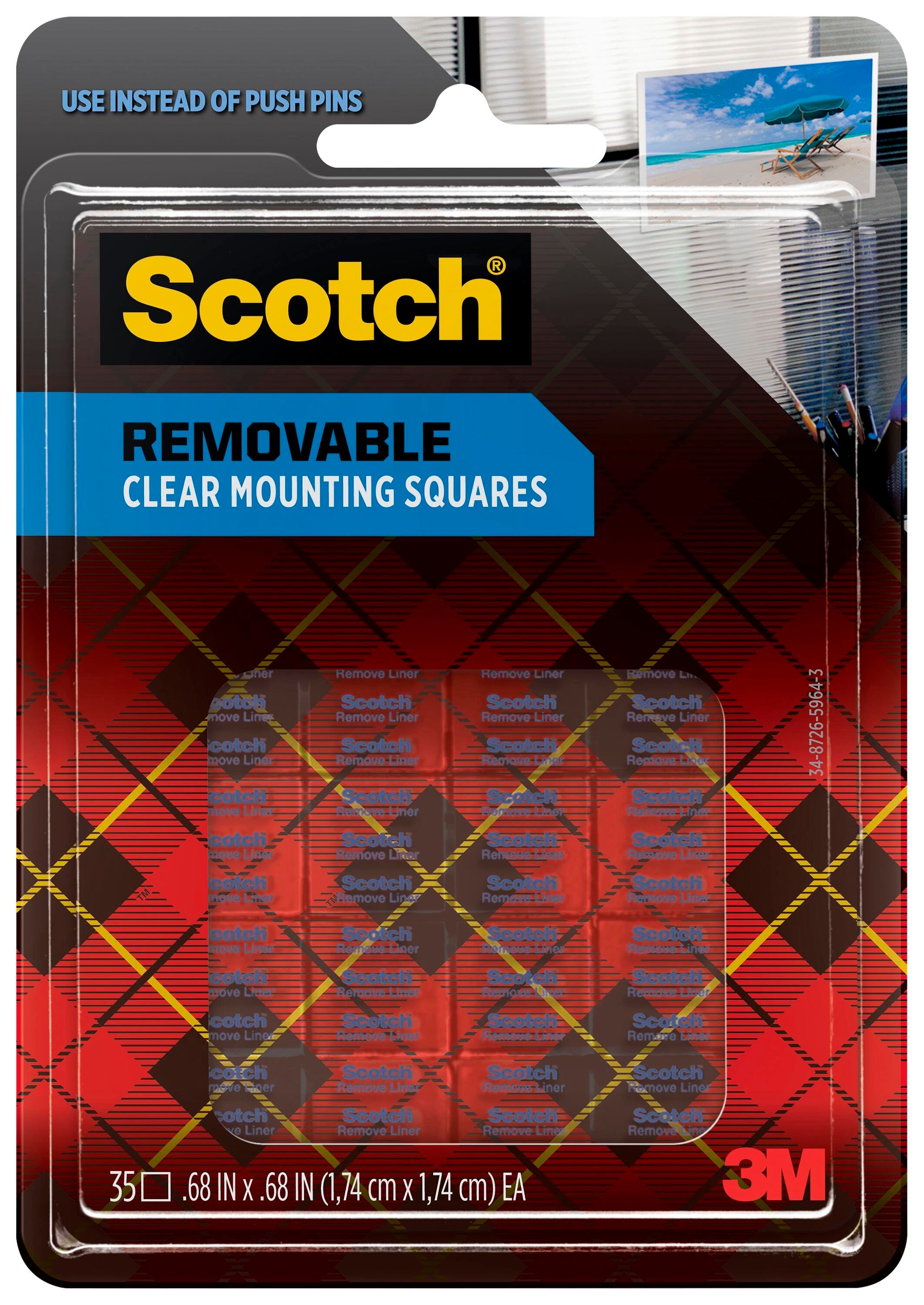 MOUNTING REMOVABLE 11/16 IN SQUARES CLEAR PACK OF 35