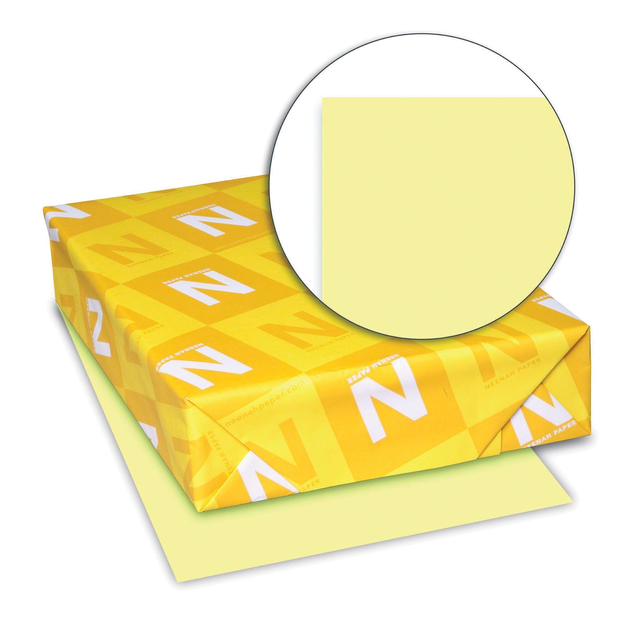 CARDSTOCK INDEX 8.5X11 CANARY 90 LB 250 SHTS