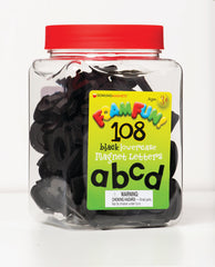 MAGNETS FOAM FUN BLACK LOWERCASE LETTERS SET OF 108