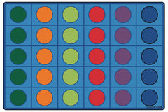 CARPETS FOR KIDS - PREMIUM SEATING CIRCLES - 6 FT X 9 FT RECTANGLE - PRIMARY