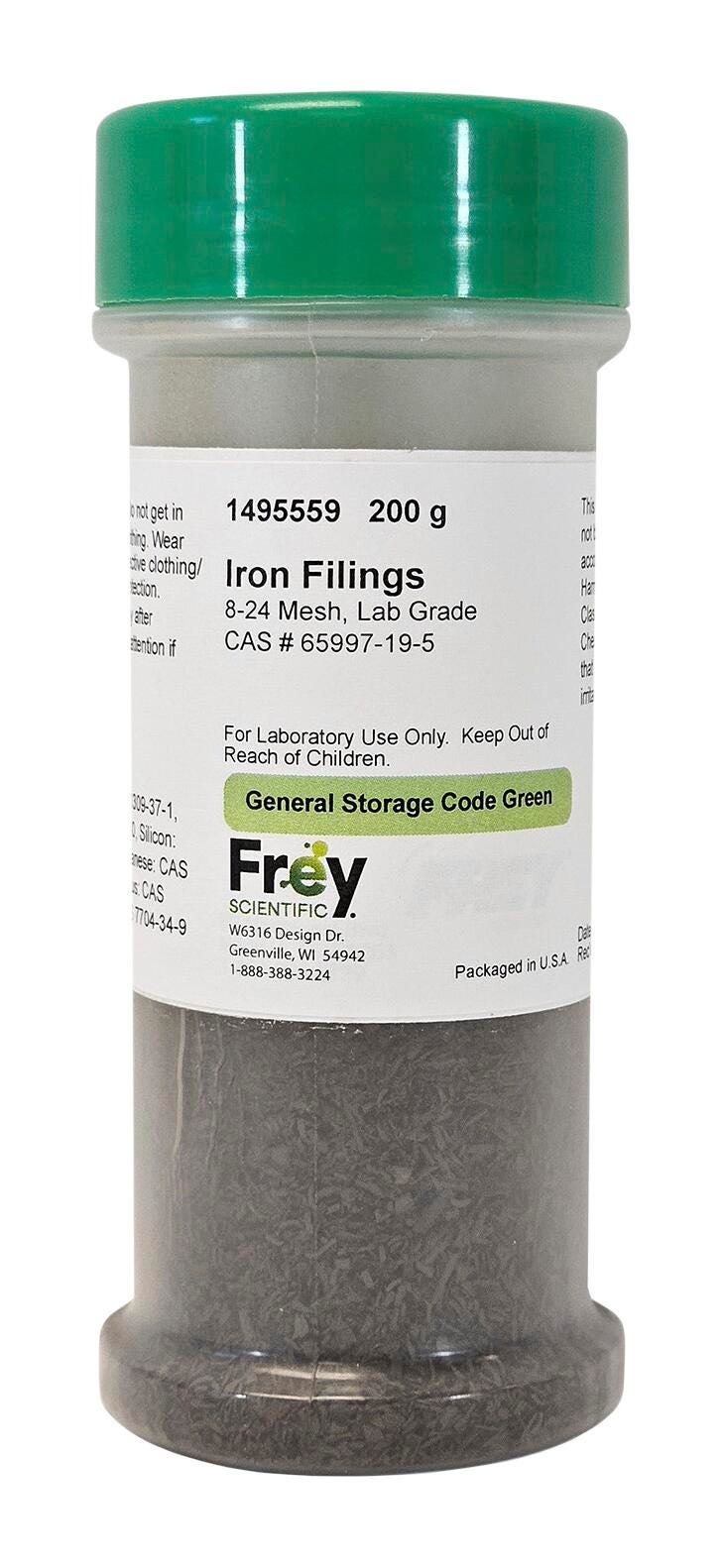 CHEM IRON FILINGS 8-24 MESH LG 200G