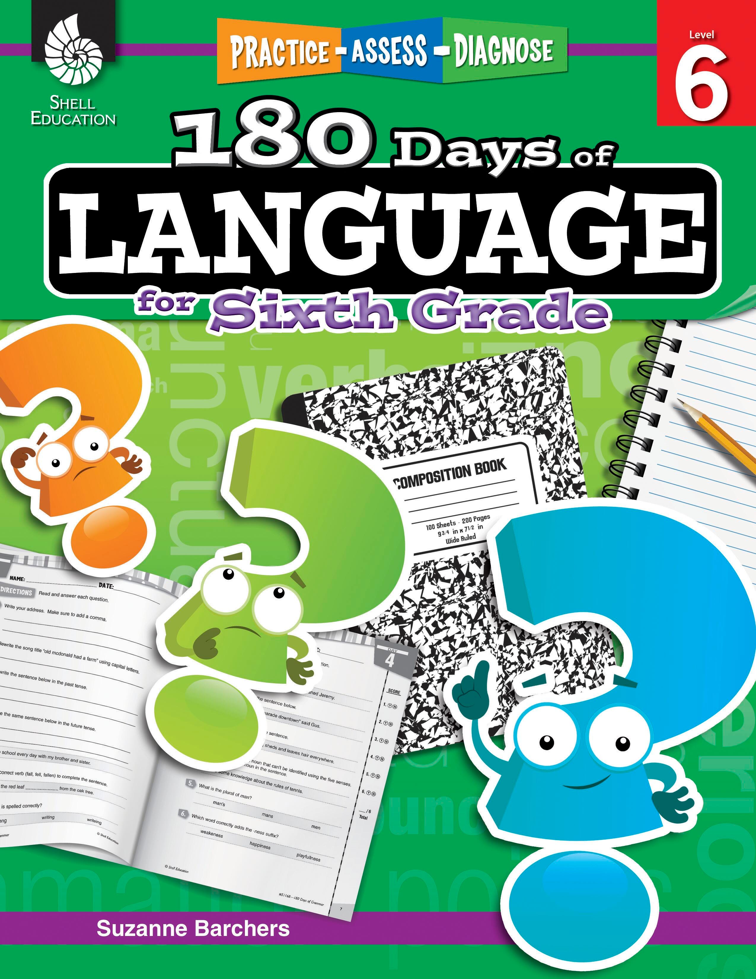 WORKBOOK 180 DAYS OF LANGUAGE GR 6