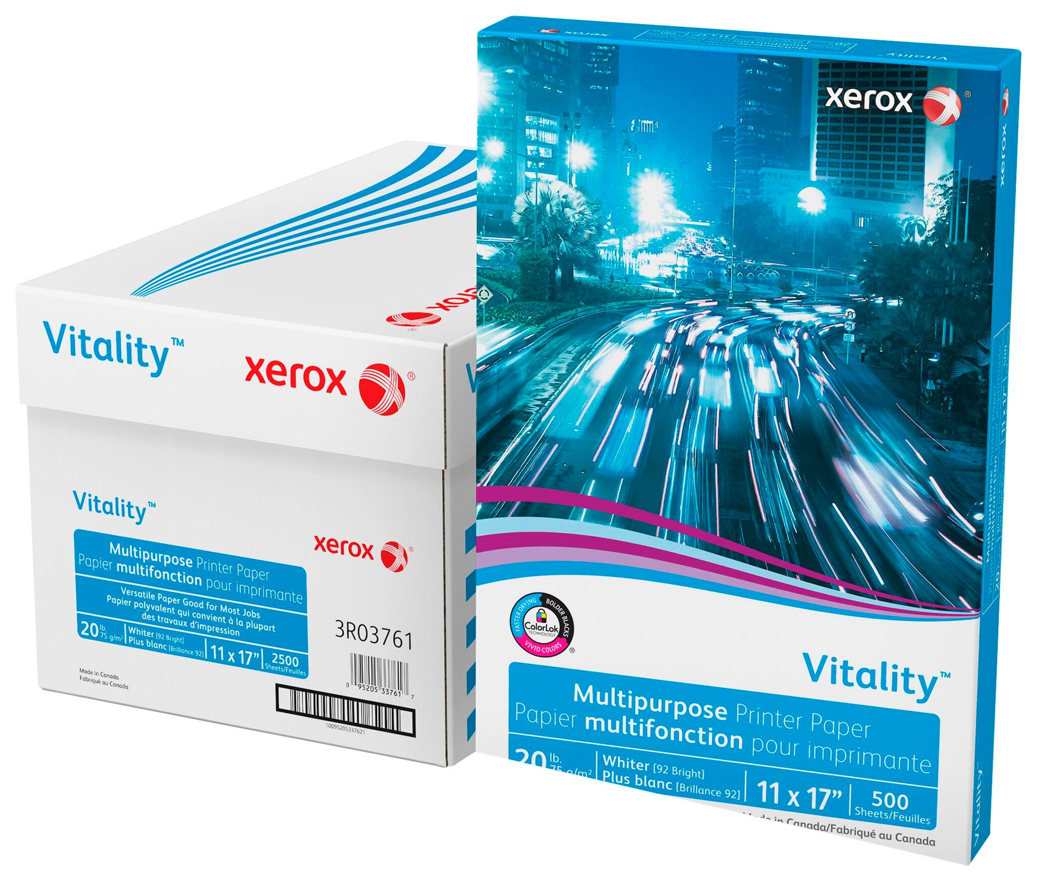 PAPER XEROX VITALITY 11X17 IN WHITE 500 SHTS