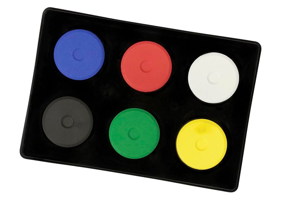 PAINT TEMPERA CAKES RICHESON MINI ASST PRIMARY TRAY SET OF 6