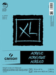 PAD ACRYLIC CANSON XL 9X12 IN 136 LB 24 SHTS