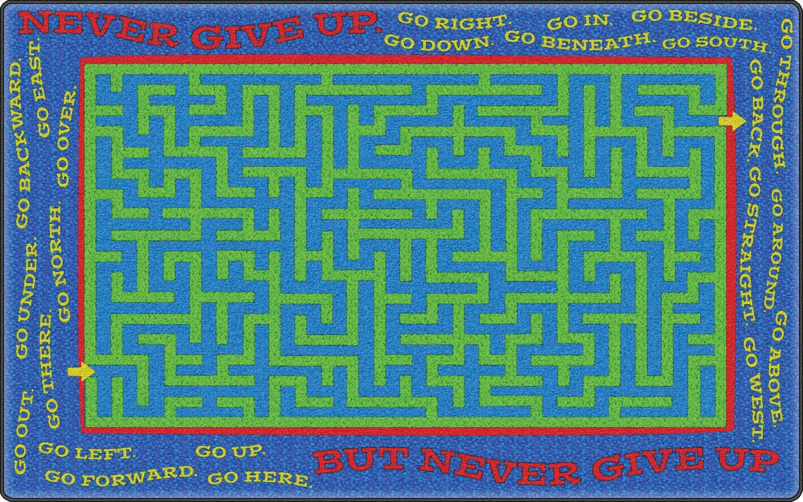 FLAGSHIP CARPETS - NEVER GIVE UP - 4 FT X 6 FT RECTANGLE