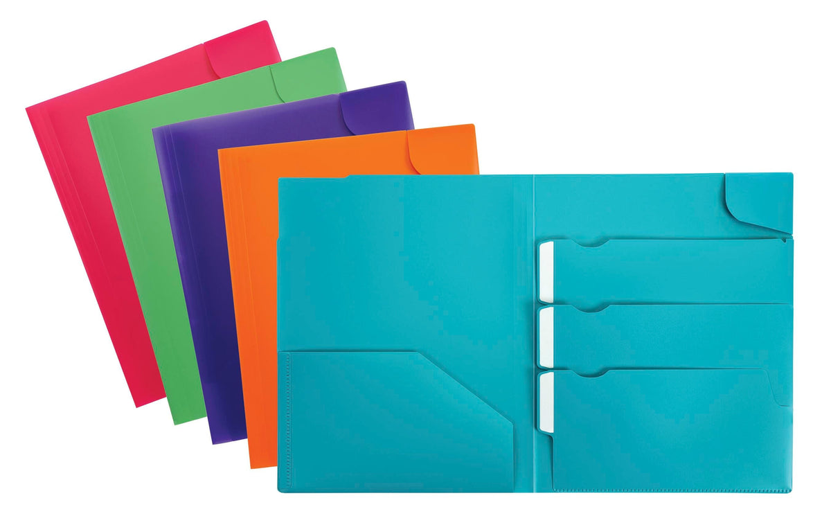 FOLDER DIVIDE IT UP 4 POCKET ASST COLOR PK OF 25 OXF99837