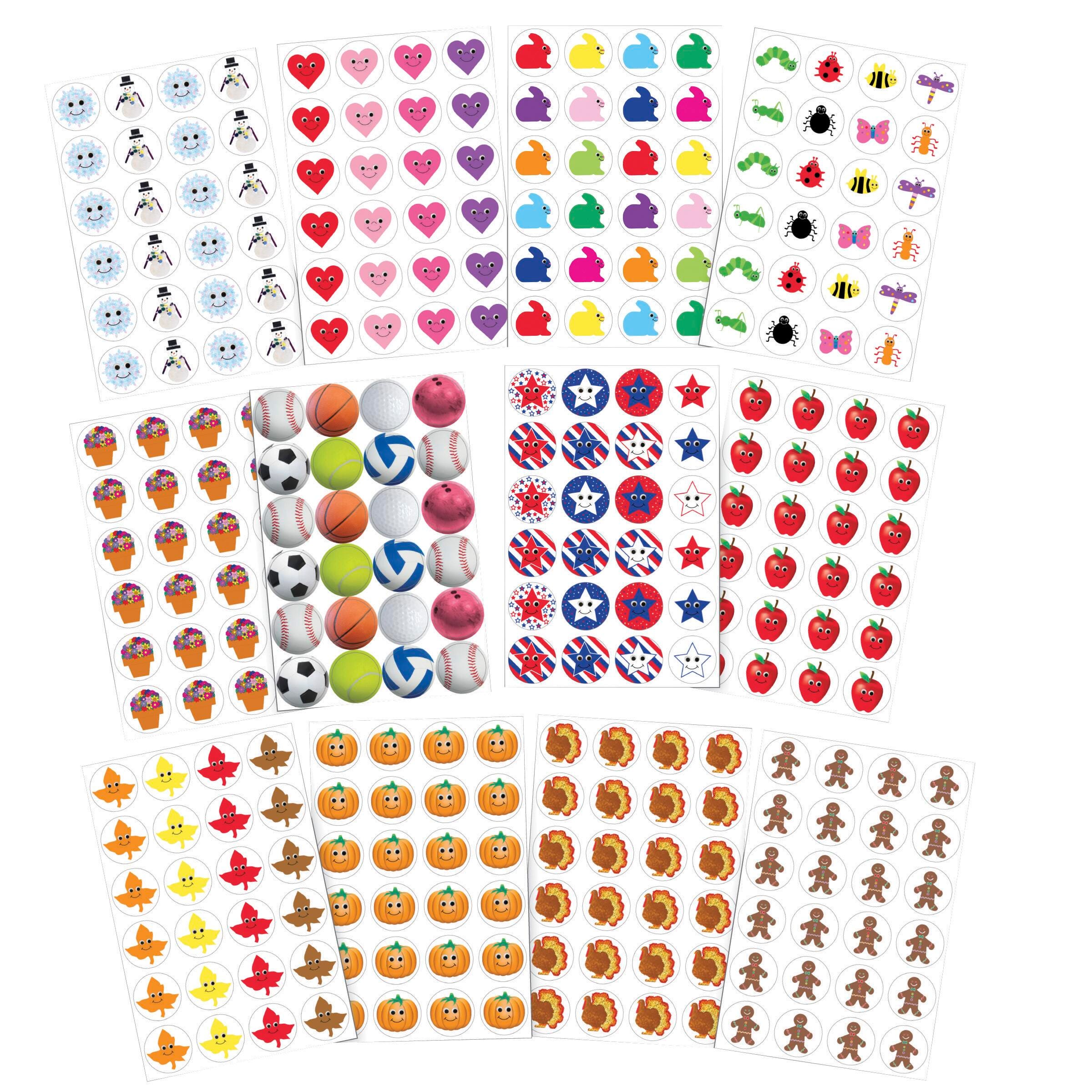 STICKERS SEASONAL ASSORTMENT SCHOOL SMART SET OF 1440