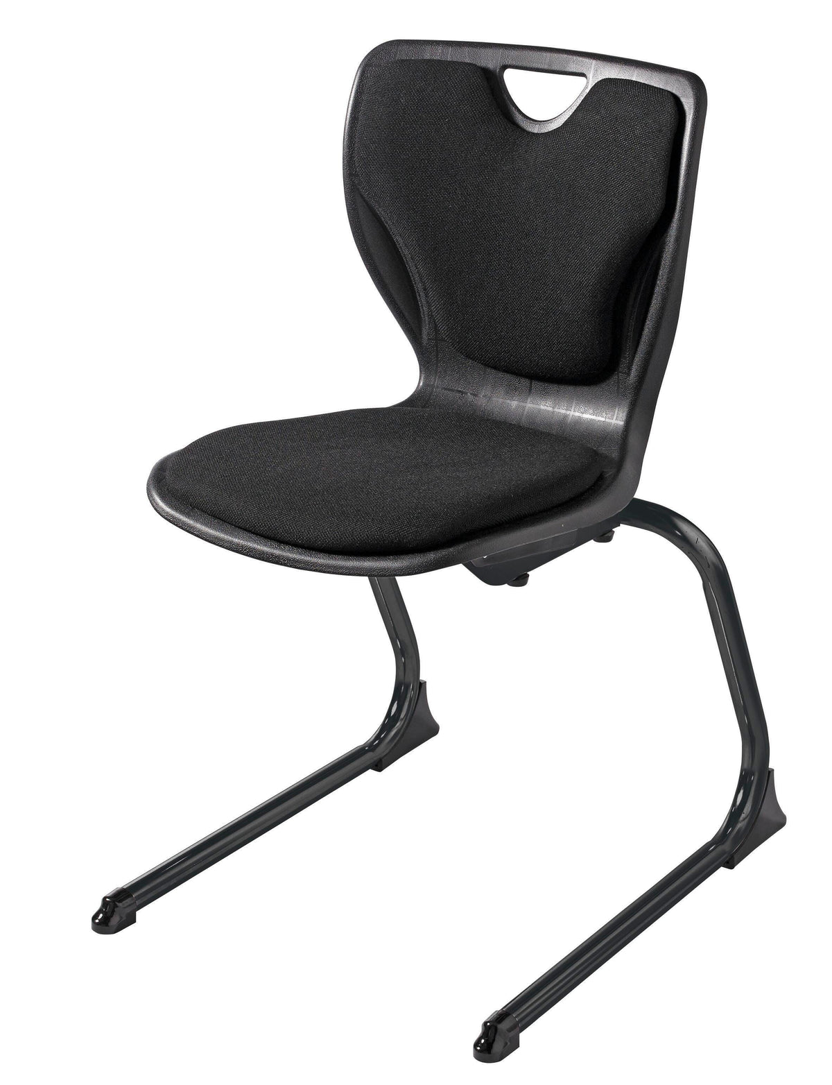 CHAIR - CLASSROOM SELECT - CONTEMPORARY CANTILEVER - PADDED SEAT AND BACK - 18 IN - SPECIFY SEAT AND BACK COLOR - SPECIFY FABRIC COLOR - SPECIFY FRAME COLOR - SPECIFY GLIDE/CASTER TYPE - POWDERCOAT