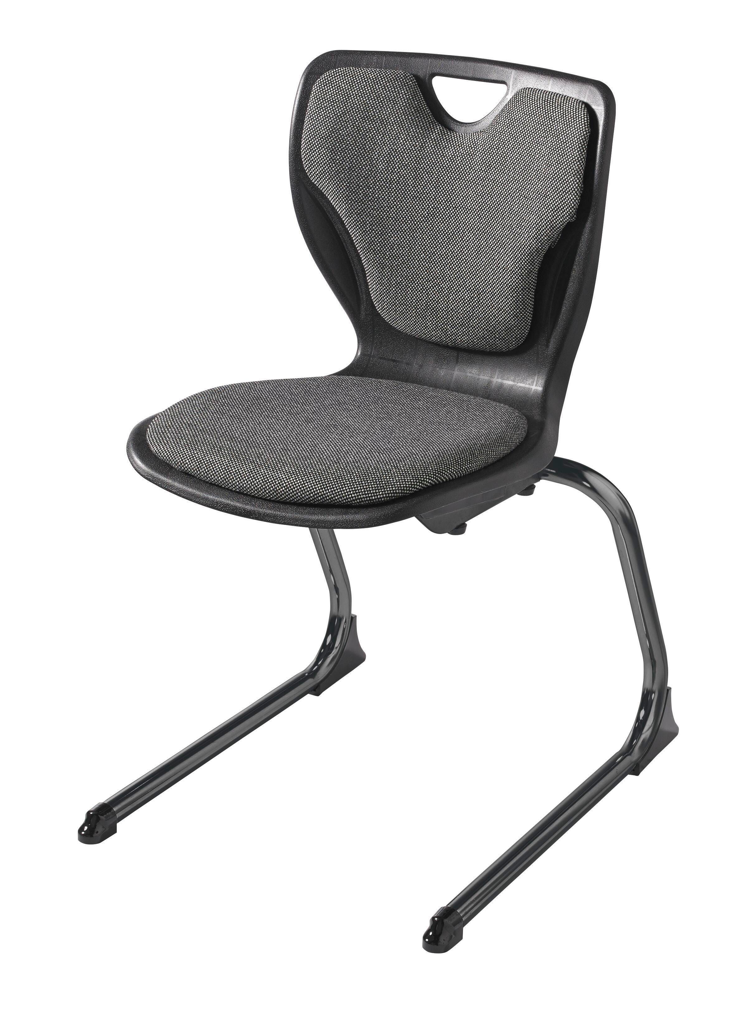 CHAIR - CLASSROOM SELECT - CONTEMPORARY CANTILEVER - PADDED SEAT AND BACK - 20 IN A+ - SPECIFY SEAT AND BACK COLOR - SPECIFY FABRIC COLOR - SPECIFY FRAME COLOR - SPECIFY GLIDE/CASTER TYPE - POWDERCOAT