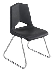 CHAIR - CLASSROOM SELECT - ROYAL SEATING 1100 SLED BASE CHAIR - 18 IN A+ - SPECIFY SEAT AND BACK COLOR - CHROME
