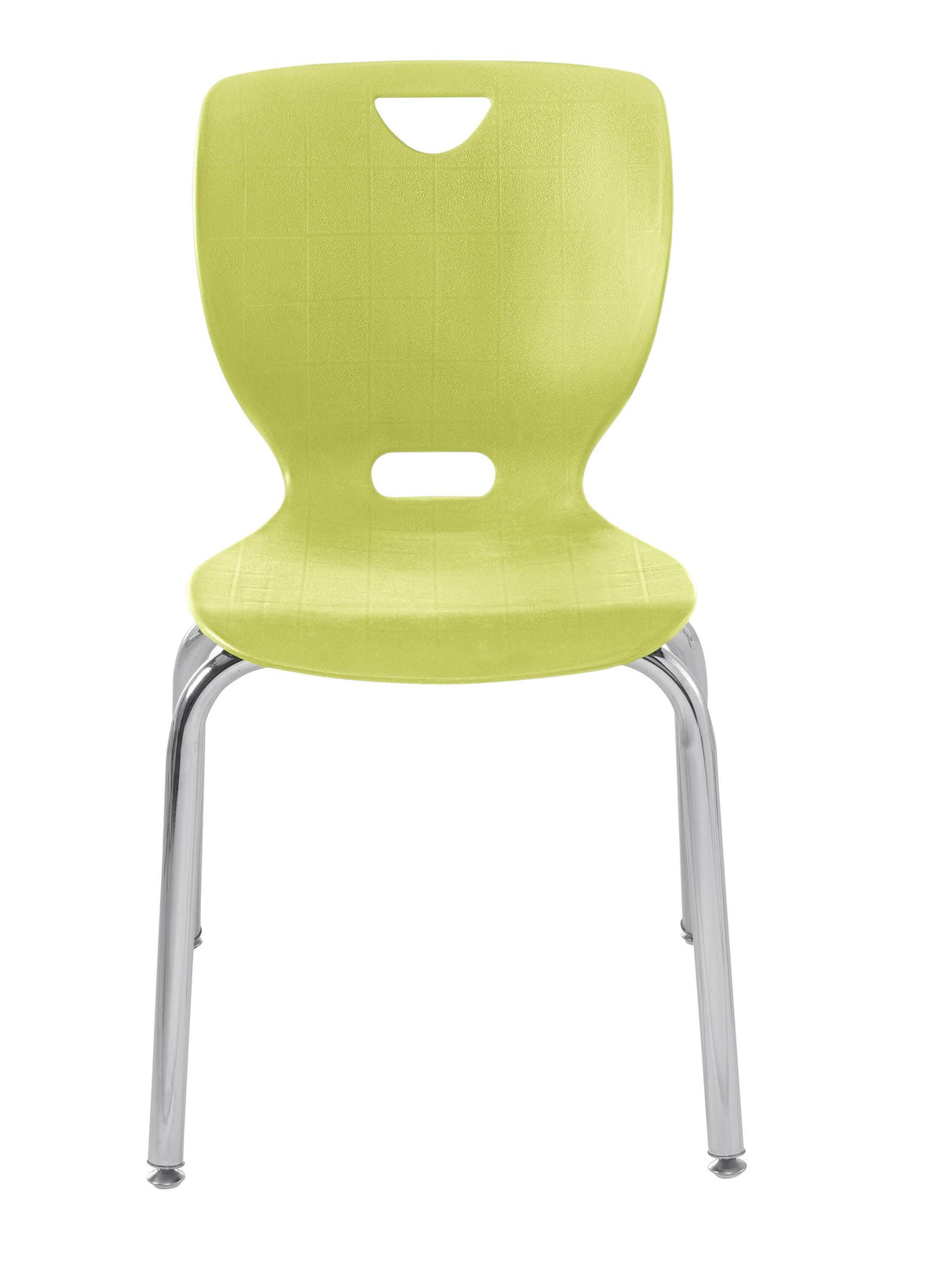 CHAIR - CLASSROOM SELECT - NEOCLASS 4-LEG CHAIR - 14 IN - SPECIFY SEAT AND BACK COLOR - ROUND - SPECIFY FRAME COLOR - GLIDE - SPECIFY GLIDE TYPE - CHROME