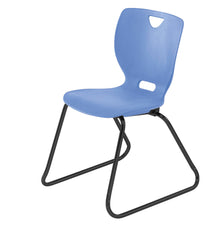 CHAIR - CLASSROOM SELECT - NEOCLASS SLED BASE CHAIR - 18 IN - SPECIFY SEAT AND BACK COLOR - BLACK