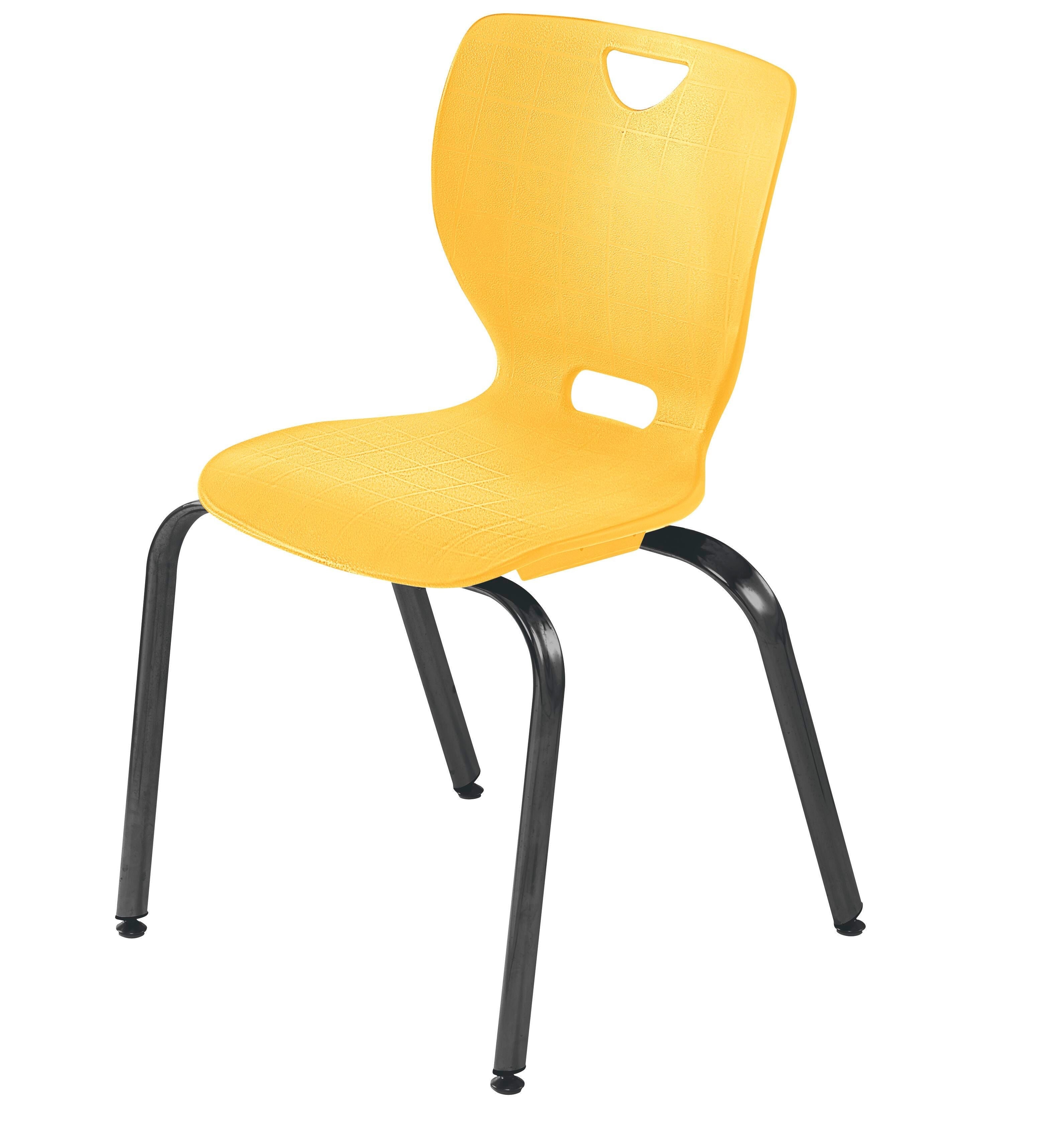 CHAIR - CLASSROOM SELECT - NEOMOVE ELLIPTICAL 4-LEG CHAIR - 12 IN - SPECIFY SEAT AND BACK COLOR - SPECIFY FRAME COLOR - SPECIFY GLIDE/CASTER TYPE - POWDERCOAT