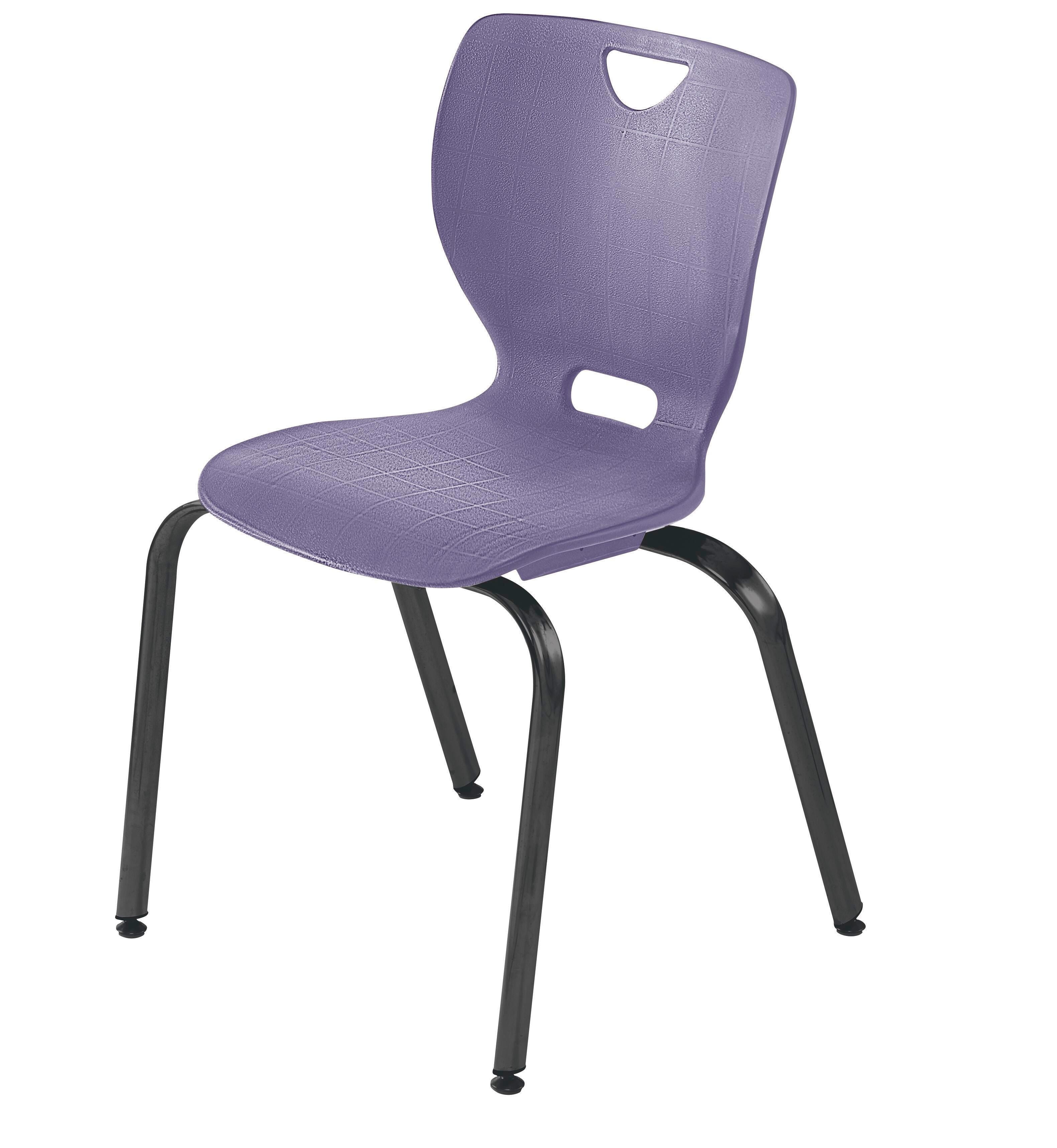 CHAIR - CLASSROOM SELECT - NEOCLASS 4-LEG CHAIR - 18 IN - SPECIFY SEAT AND BACK COLOR - ELLIPTICAL - SPECIFY FRAME COLOR - GLIDE - SPECIFY GLIDE TYPE - POWDERCOAT
