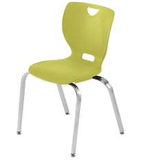 CHAIR - CLASSROOM SELECT - NEOCLASS 4-LEG CHAIR - 16 IN - SPECIFY SEAT AND BACK COLOR - ELLIPTICAL - SPECIFY FRAME COLOR - GLIDE - SPECIFY GLIDE TYPE - CHROME