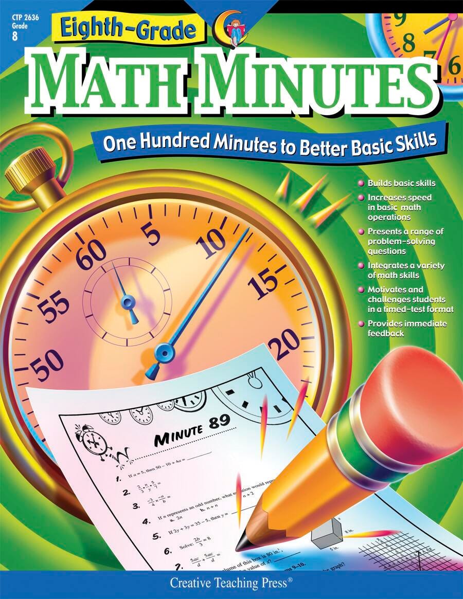 WORKBOOK MATH MINUTES GR 8