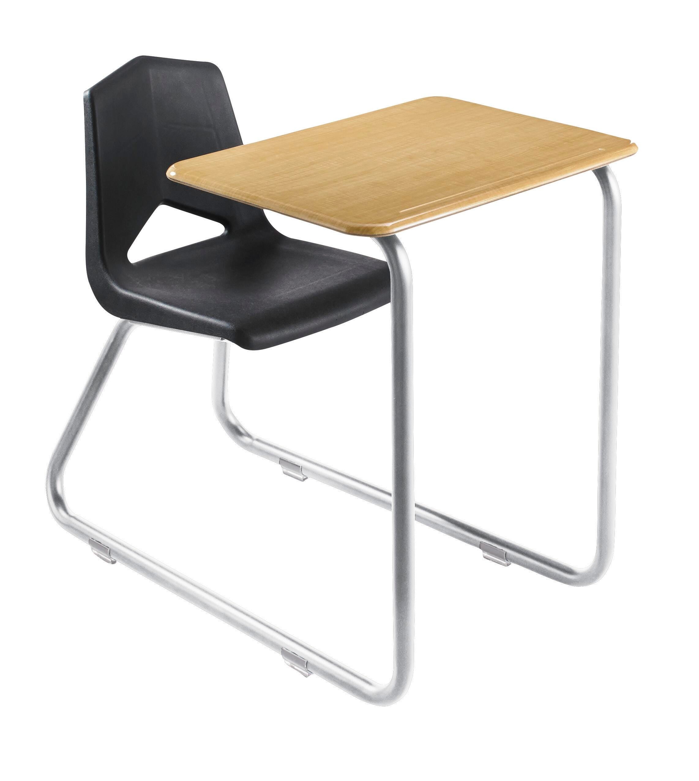 DESK - CLASSROOM SELECT - ROYAL SEATING 1400 SLED BASE COMBO - 18 IN A+ - 20 X 26 IN - HARD PLASTIC - NONE - CHROME - SPECIFY SEAT AND BACK COLOR - SPECIFY TOP COLOR