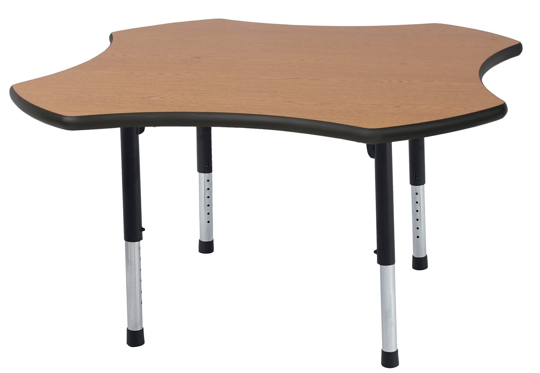 TABLE - CLASSROOM SELECT - CLOVER ACTIVITY TABLE - 48 X 48 - SPECIFY PRODUCT HEIGHT - LAMINATE - T-MOLD - SPECIFY TOP COLOR - SPECIFY EDGE COLOR - SPECIFY LEG COLOR - APOLLO