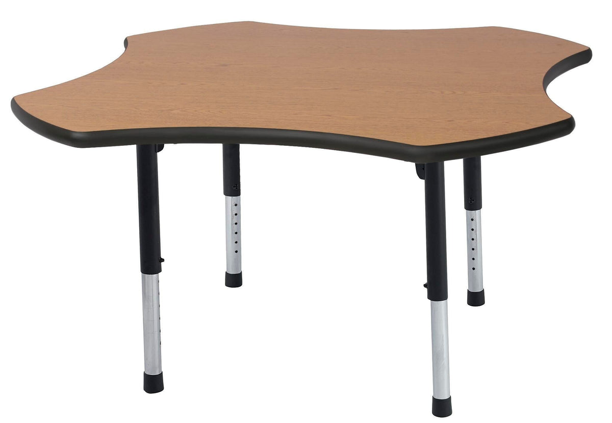 TABLE - CLASSROOM SELECT - CLOVER ACTIVITY TABLE - 48 X 48 - SPECIFY PRODUCT HEIGHT - LAMINATE - T-MOLD - SPECIFY TOP COLOR - SPECIFY EDGE COLOR - SPECIFY LEG COLOR - APOLLO