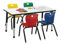 TABLE - CLASSROOM SELECT - RECTANGLE ACTIVITY TABLE - 84 W X 30 D IN - SPECIFY PRODUCT HEIGHT - MARKERBOARD - T-MOLD - SPECIFY TOP COLOR - SPECIFY EDGE COLOR - SPECIFY LEG COLOR - APOLLO
