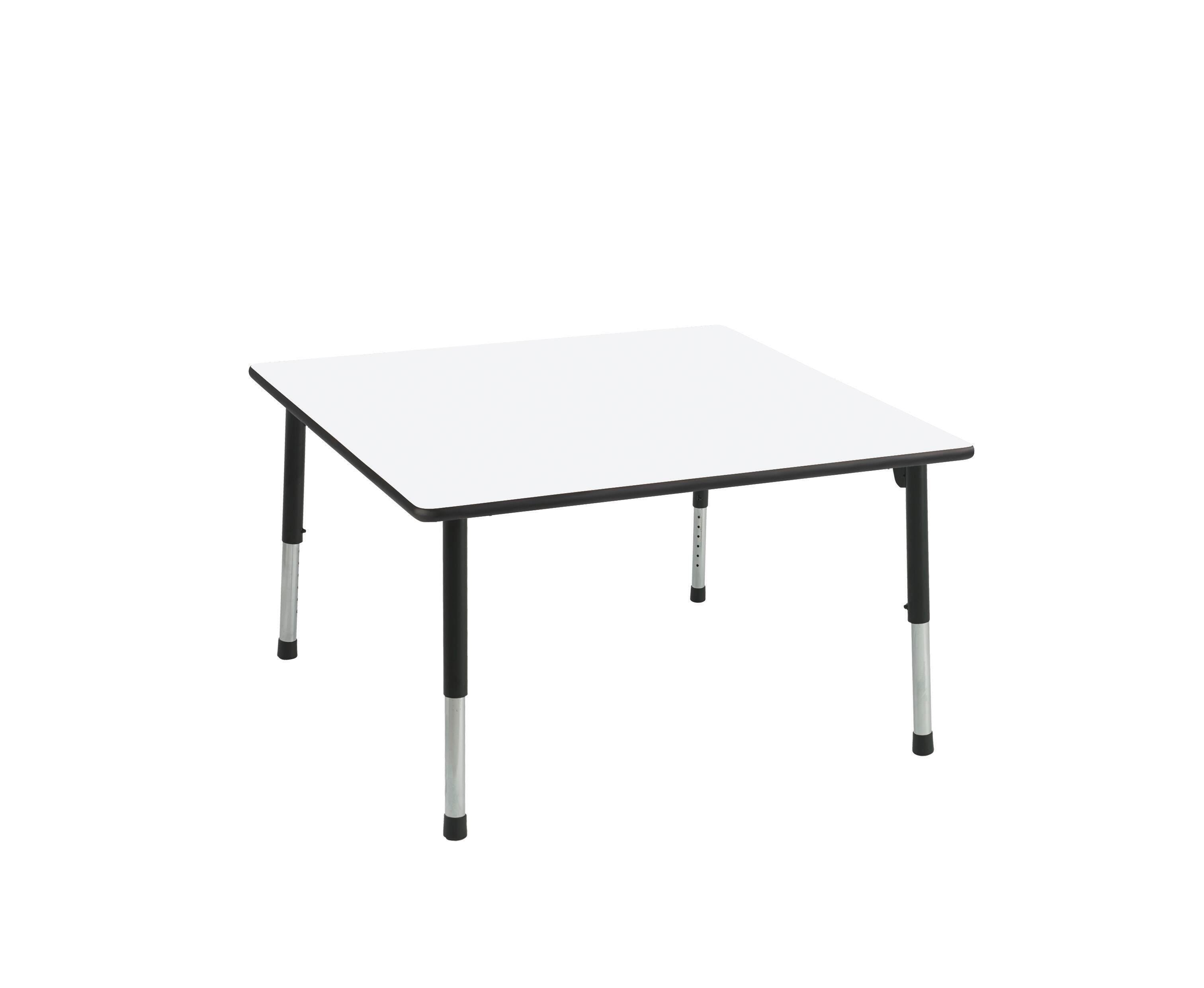 TABLE - CLASSROOM SELECT - SQUARE ACTIVITY TABLE - 42 W X 42 D IN - SPECIFY PRODUCT HEIGHT - MARKERBOARD - T-MOLD - SPECIFY TOP COLOR - SPECIFY EDGE COLOR - SPECIFY LEG COLOR - APOLLO