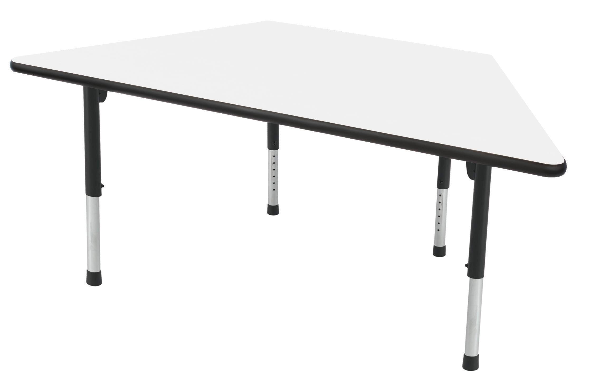 TABLE - CLASSROOM SELECT - TRAPEZOID ACTIVITY TABLE - 48 W X 24 D IN - SPECIFY PRODUCT HEIGHT - MARKERBOARD - T-MOLD - SPECIFY TOP COLOR - SPECIFY EDGE COLOR - SPECIFY LEG COLOR - APOLLO
