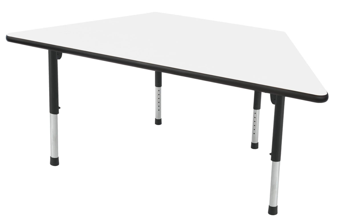 TABLE - CLASSROOM SELECT - TRAPEZOID ACTIVITY TABLE - 48 W X 24 D IN - SPECIFY PRODUCT HEIGHT - MARKERBOARD - T-MOLD - SPECIFY TOP COLOR - SPECIFY EDGE COLOR - SPECIFY LEG COLOR - APOLLO