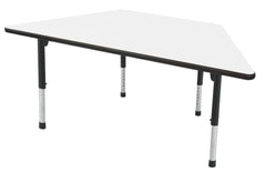 TABLE - CLASSROOM SELECT - TRAPEZOID ACTIVITY TABLE - 60 W X 30 D IN - SPECIFY PRODUCT HEIGHT - MARKERBOARD - T-MOLD - SPECIFY TOP COLOR - SPECIFY EDGE COLOR - SPECIFY LEG COLOR - APOLLO