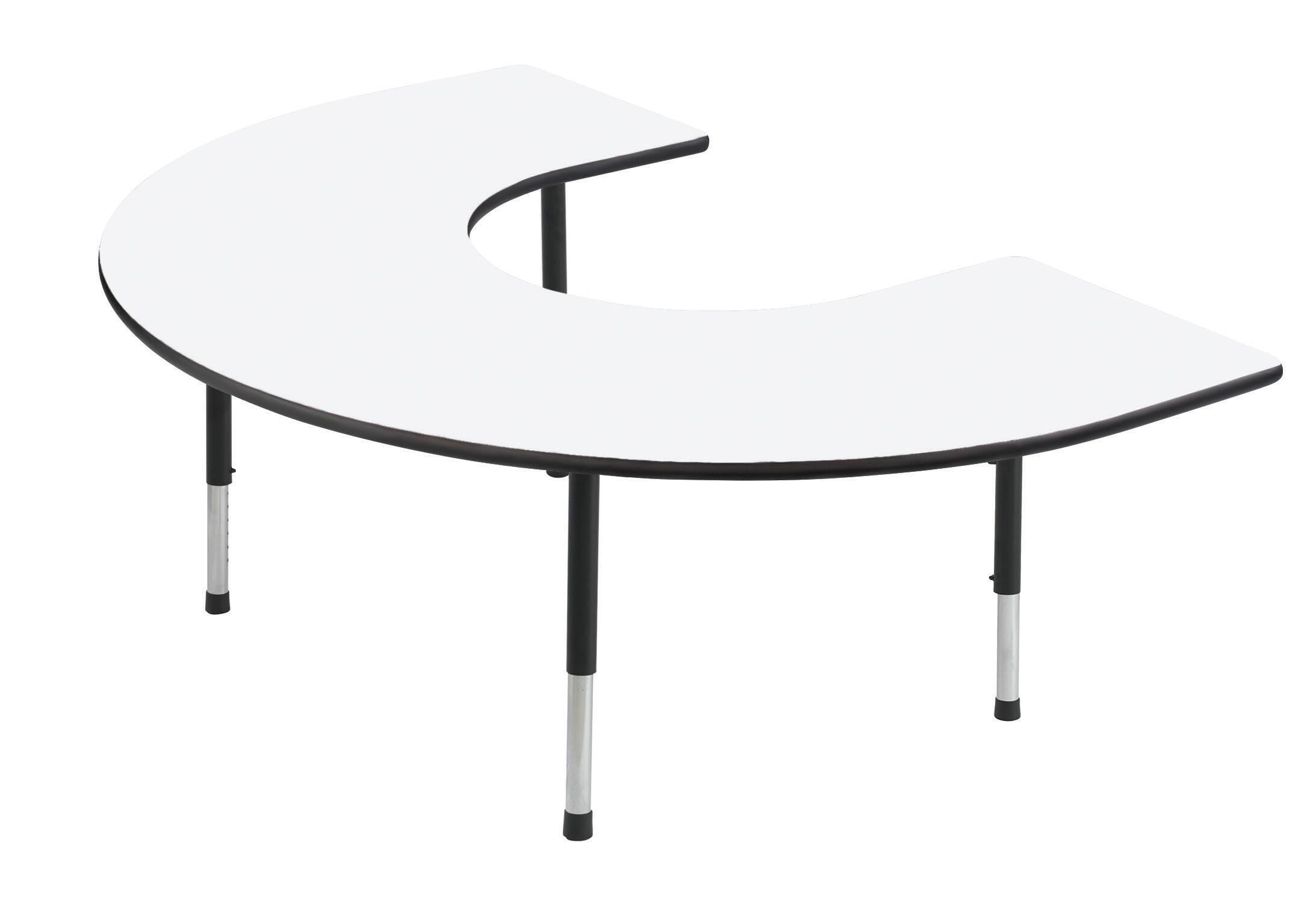 TABLE - CLASSROOM SELECT - HORSESHOE ACTIVITY TABLE - 48 W X 72 D IN - SPECIFY PRODUCT HEIGHT - MARKERBOARD - T-MOLD - SPECIFY TOP COLOR - SPECIFY EDGE COLOR - SPECIFY LEG COLOR - APOLLO