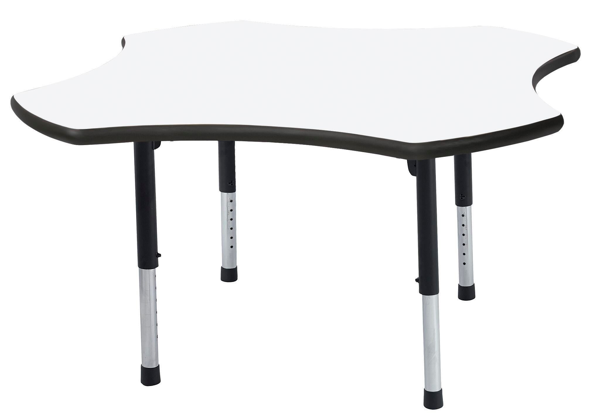 TABLE - CLASSROOM SELECT - CLOVER ACTIVITY TABLE - 48 X 48 - SPECIFY PRODUCT HEIGHT - MARKERBOARD - T-MOLD - SPECIFY TOP COLOR - SPECIFY EDGE COLOR - SPECIFY LEG COLOR - APOLLO