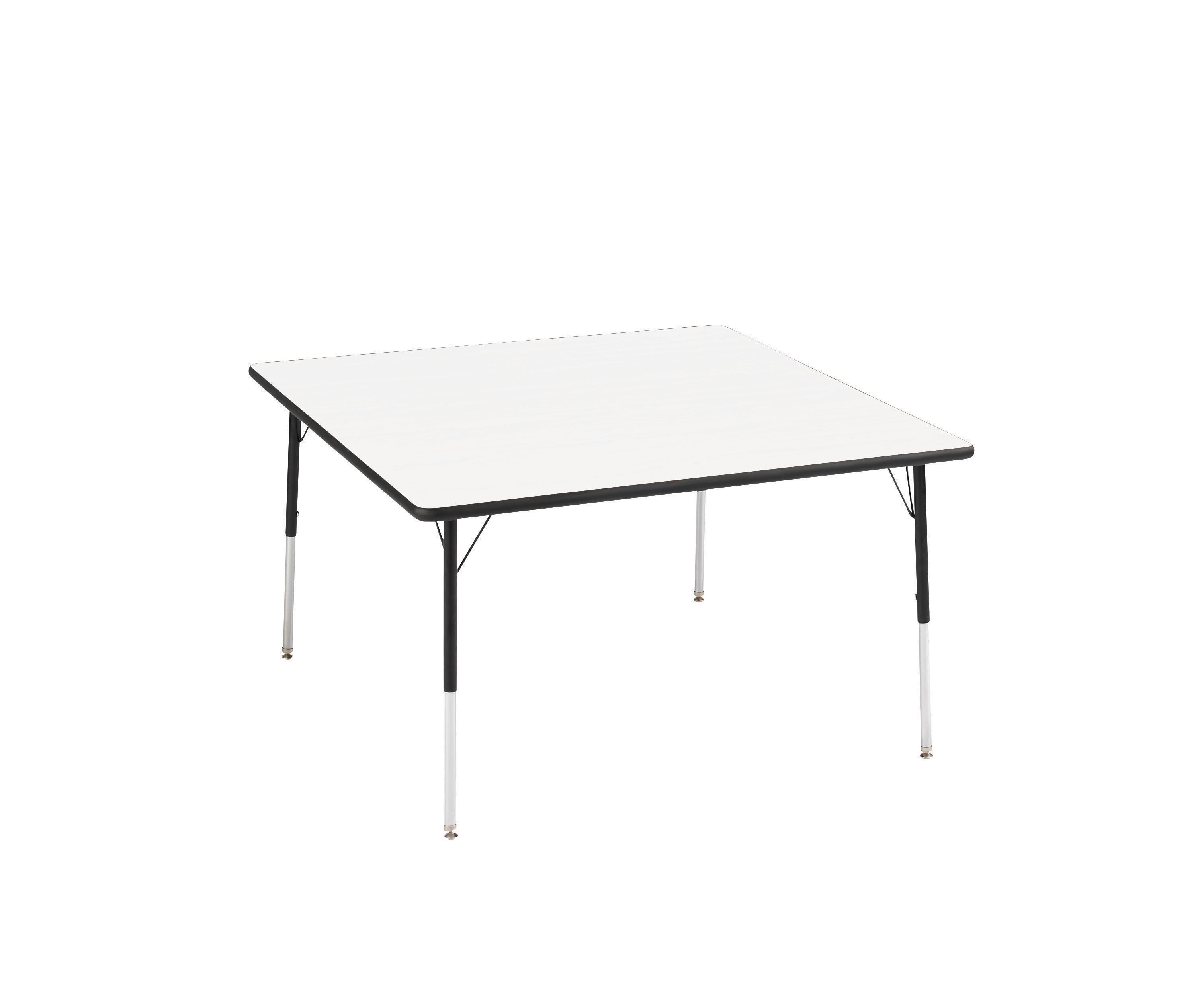 TABLE - CLASSROOM SELECT - SQUARE ACTIVITY TABLE - 48 W X 48 D IN - SPECIFY PRODUCT HEIGHT - MARKERBOARD - T-MOLD - SPECIFY TOP COLOR - SPECIFY EDGE COLOR - SPECIFY LEG COLOR - STANDARD
