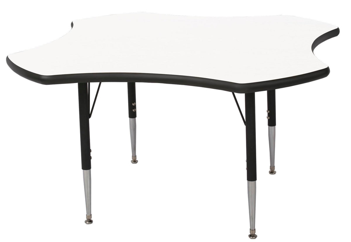 TABLE - CLASSROOM SELECT - CLOVER ACTIVITY TABLE - 48 X 48 - SPECIFY PRODUCT HEIGHT - MARKERBOARD - T-MOLD - SPECIFY TOP COLOR - SPECIFY EDGE COLOR - SPECIFY LEG COLOR - STANDARD