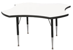 TABLE - CLASSROOM SELECT - CLOVER ACTIVITY TABLE - 48 X 48 - SPECIFY PRODUCT HEIGHT - MARKERBOARD - T-MOLD - SPECIFY TOP COLOR - SPECIFY EDGE COLOR - SPECIFY LEG COLOR - STANDARD
