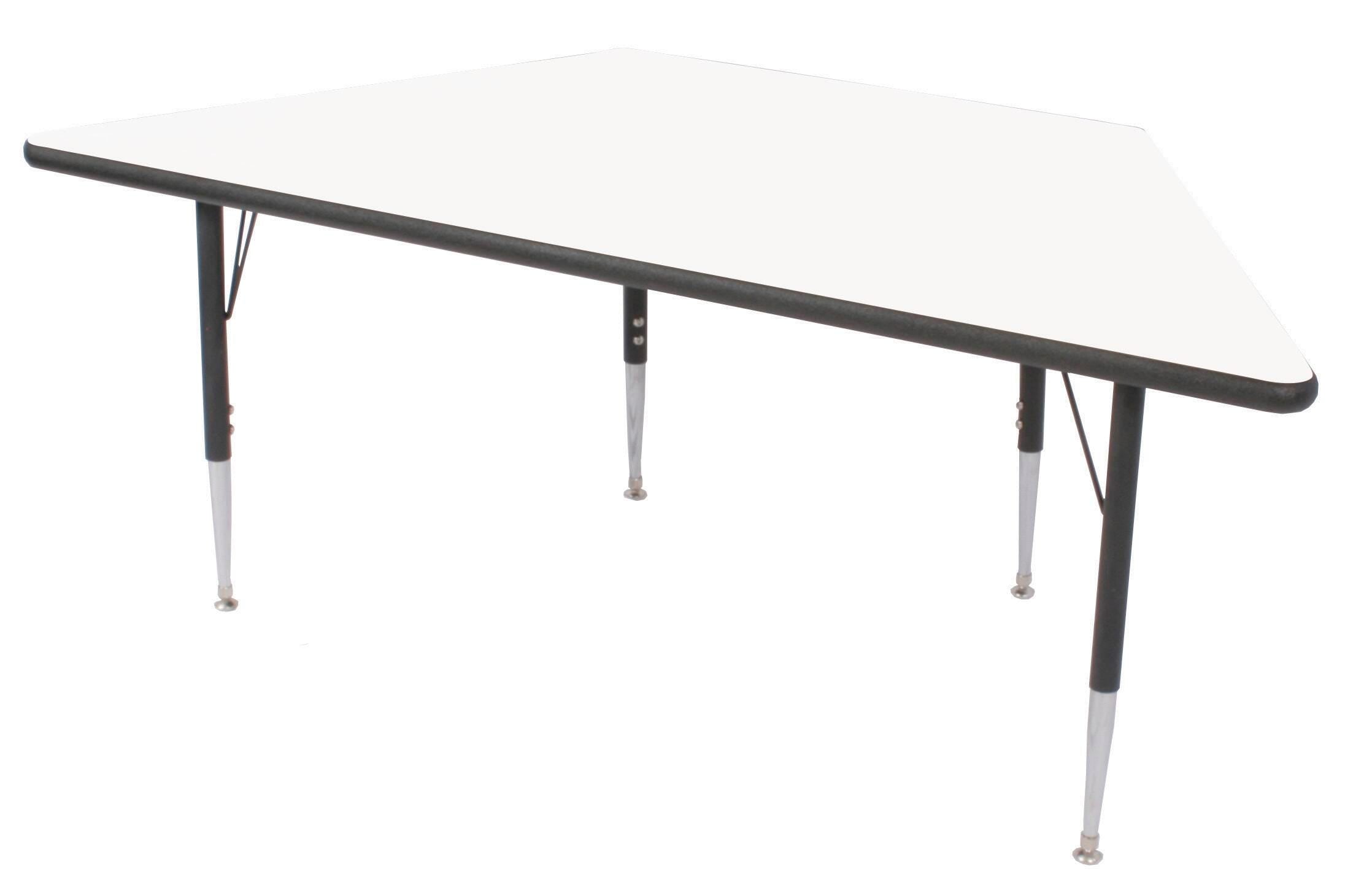 TABLE - CLASSROOM SELECT - TRAPEZOID PEDESTAL LEG TABLE - MARKERBOARD - T-MOLD - SPECIFY TOP COLOR - SPECIFY EDGE COLOR - NYLON GLIDE