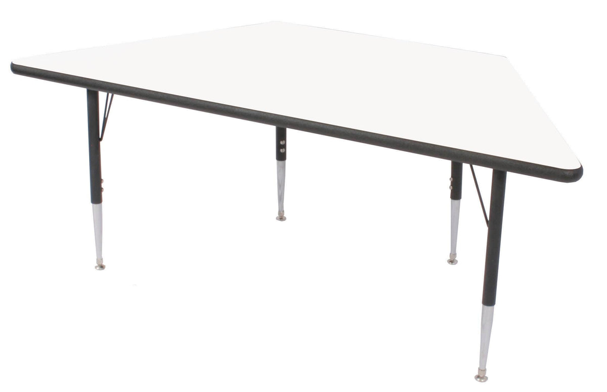 TABLE - CLASSROOM SELECT - TRAPEZOID PEDESTAL LEG TABLE - MARKERBOARD - T-MOLD - SPECIFY TOP COLOR - SPECIFY EDGE COLOR - NYLON GLIDE