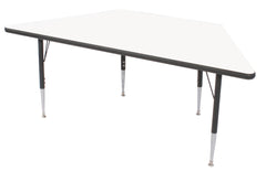 TABLE - CLASSROOM SELECT - TRAPEZOID PEDESTAL LEG TABLE - MARKERBOARD - T-MOLD - SPECIFY TOP COLOR - SPECIFY EDGE COLOR - NYLON GLIDE