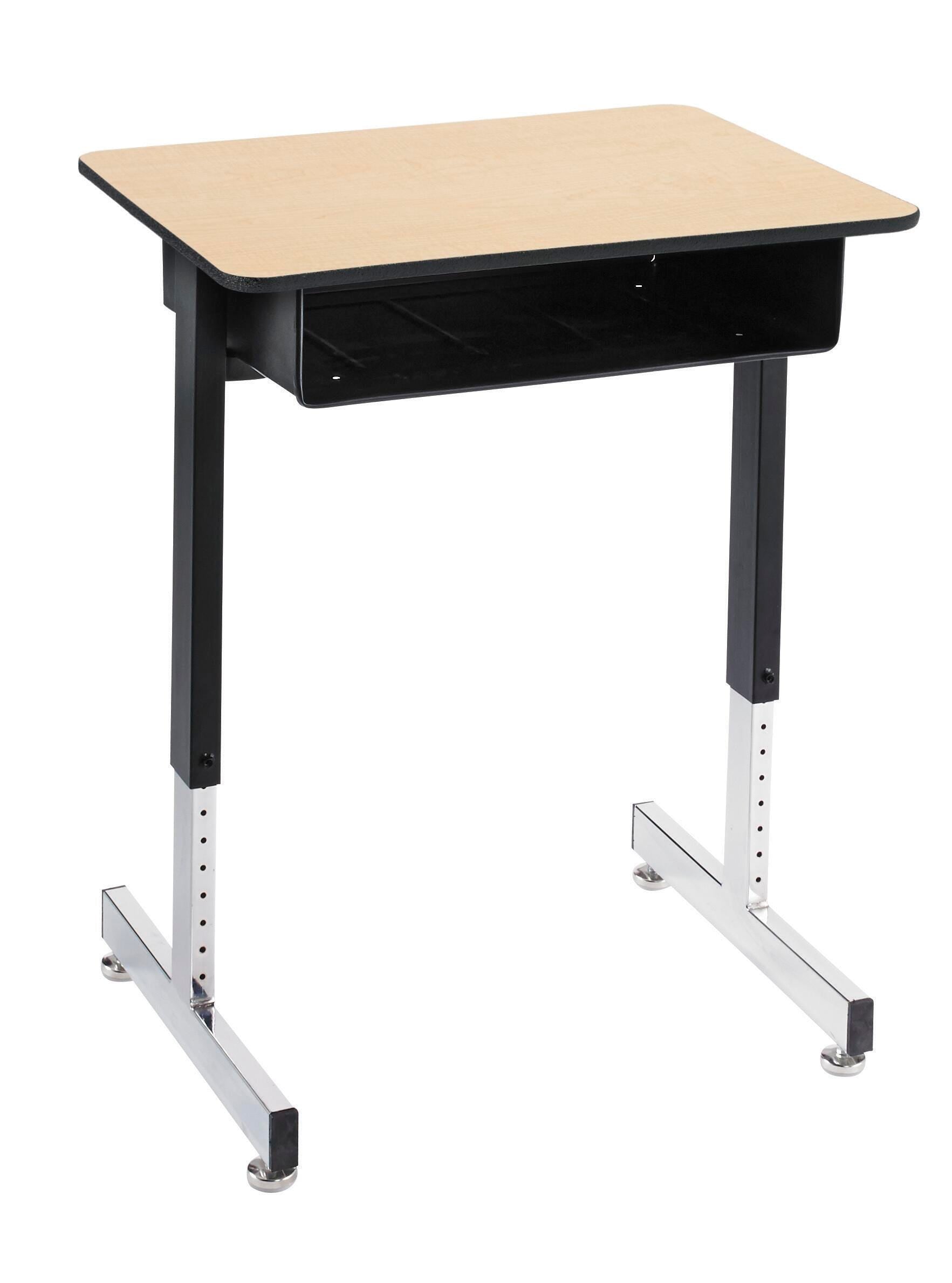 DESK - CLASSROOM SELECT - ROYAL SEATING 1600 PEDESTAL LEG DESK - 20 X 26 IN - LAMINATE - LOCKEDGE - SPECIFY TOP COLOR - SPECIFY EDGE COLOR - BOOKBOX