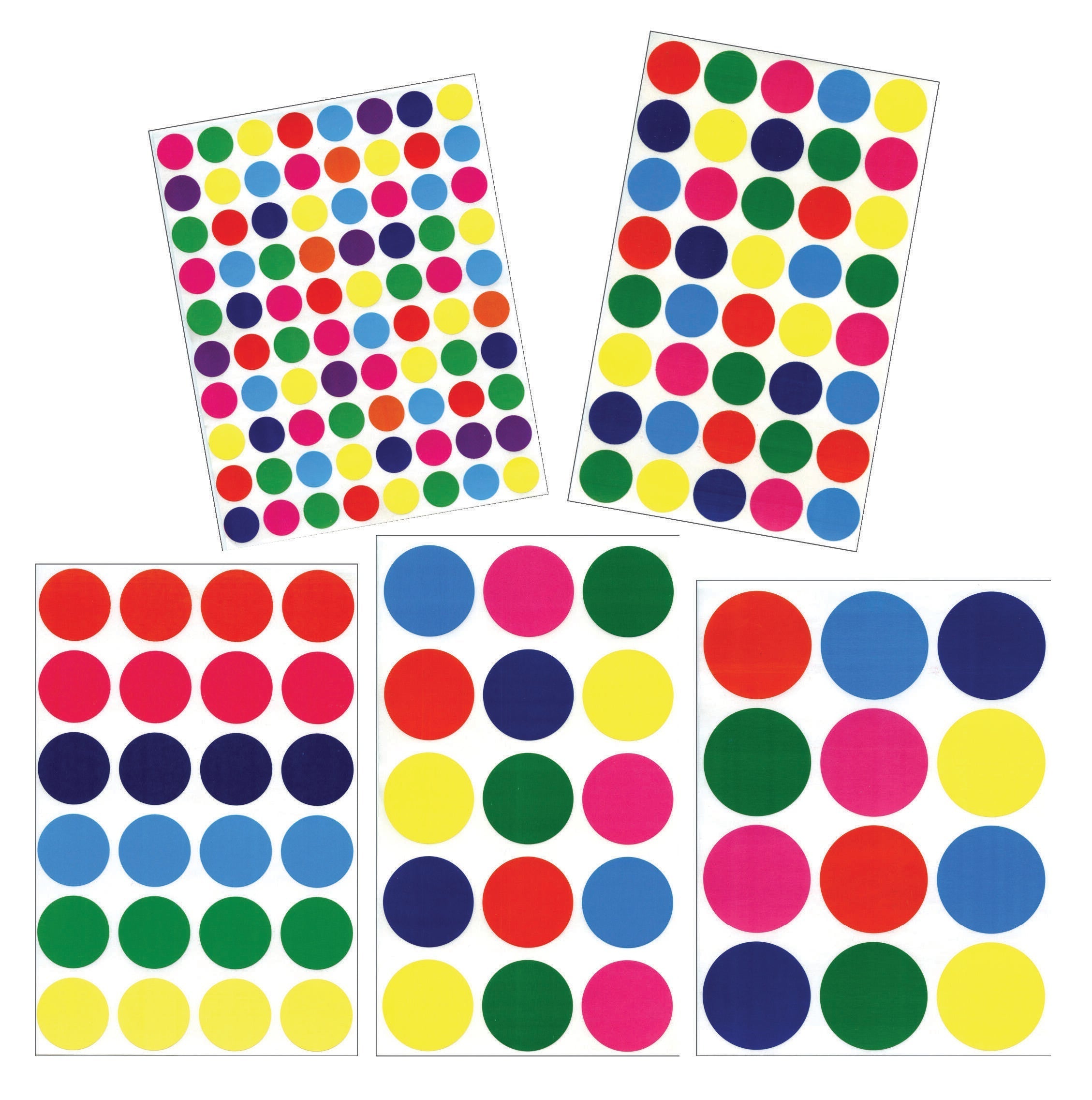STICKERS CIRCLES ASSORTMENT SCHOOL SMART SET OF 2024