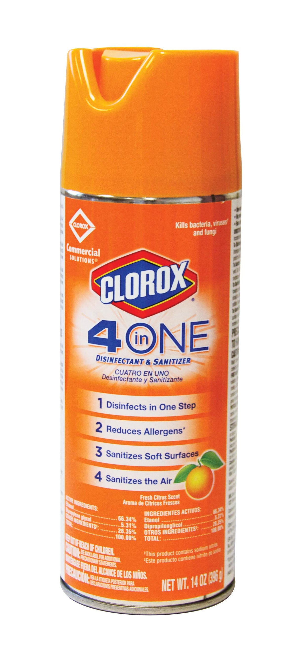 CLOROX 4 IN ONE DISINFECTANT/SANITIZER CITRUS SCENT