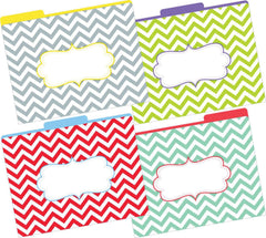 FILE FOLDERS LETTER BEAUTIFUL CHEVRON SET OF 12