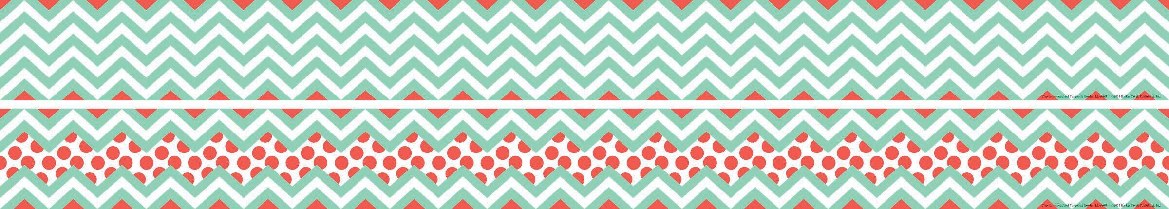 TRIMMER DOUBLE SIDED CHEVRON TURQUOISE