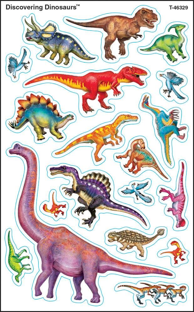 STICKERS DINOSAURS SET OF 152