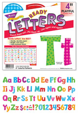 LETTERS READY TREND COLORFUL PATTERNS 4 IN SET OF 216