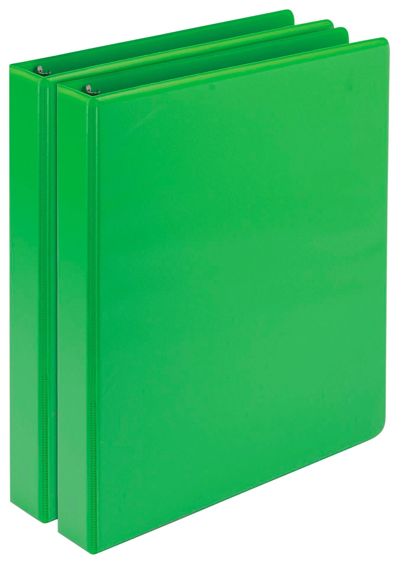 BINDER VIEW ROUND RING EARTHS CHOICE 1 IN LIME PACK OF 2