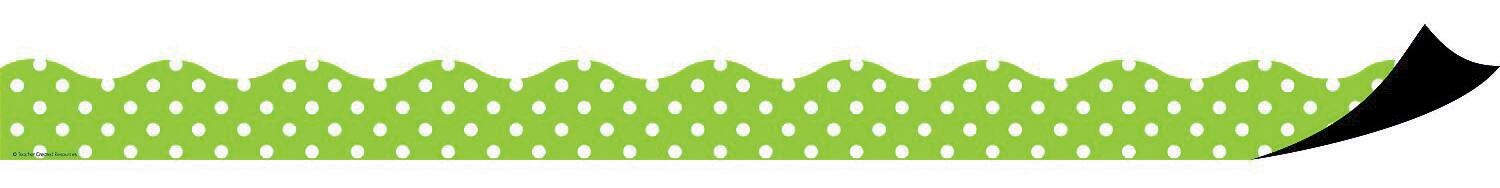 BORDERS MAGNETIC LIME POLKA DOTS