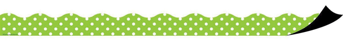 BORDERS MAGNETIC LIME POLKA DOTS