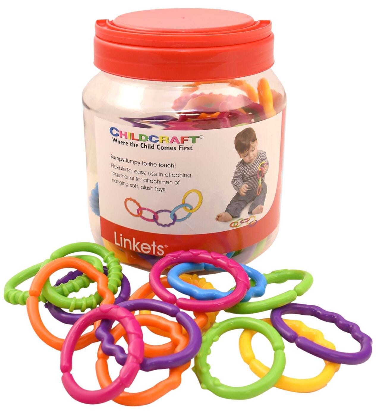 TODDLER MANIP LINKETS IN A JAR - SET OF 66