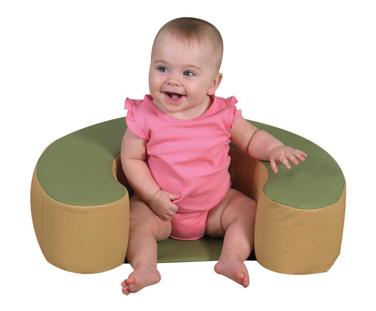 POSITIONER INFANT ROUNDED SIT ME UP - SAGE / ALMOND