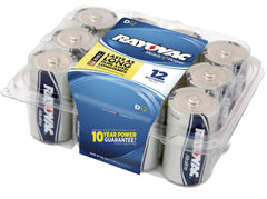 BATTERY ALKALINE RAYOVAC - D - PK OF 12 - 813-12PPK